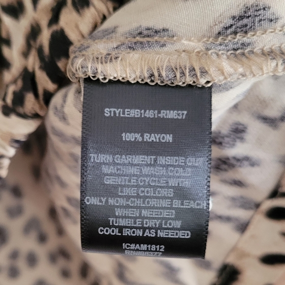 Sanctuary Leopard Animal-print Boho Retro‎ Wrap V neck Blouse Top S - Picture 9 of 9